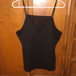 Tank from Buckle BKE size LG Pretty black tank w/ mesh v-neckline